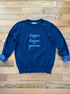 NWT Town Pride - Kappa Kappa Gamma Navy Blue Crewneck Sweater - Medium